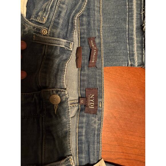 NYDJ Marilyn Straight Jeans Light Wash 12 - Picture 2 of 3